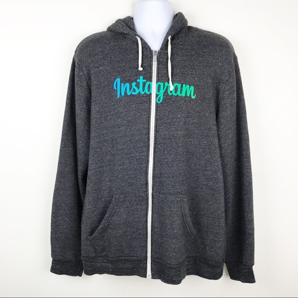 Alternative INSTAGRAM Logo Hooded Zip Sweatshirt - Picture 1 of 12